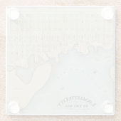 Lavallette Stadt durch das Meer, Squan Strand, NJ Glasuntersetzer (Rückseite)