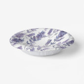 Lavanafelder | Lila Aquarell-Blumenmuster Pappteller (Gewinkelt)