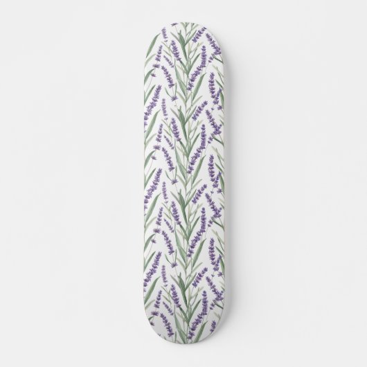 Lavanbotanisches Muster Skateboard (Vorne)