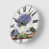 Lavand Runde Wanduhr (Winkel)