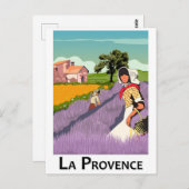 Lavanda Field in der Provence, Frankreich Postkarte (Vorne/Hinten)