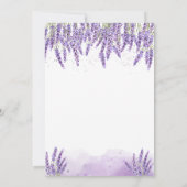 Lavanda Frame Wine Quinceanera Einladung (Rückseite)