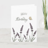 Lavande flowers and butterflies karte (Vorderseite)