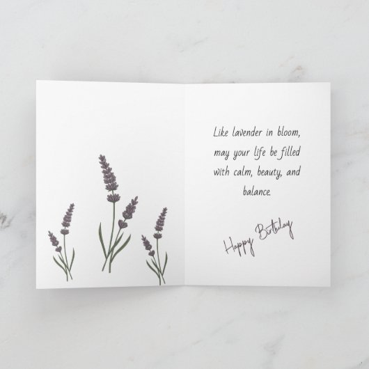 Lavande flowers karte (Innenseite)