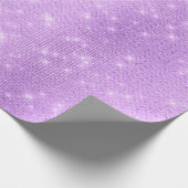 Lavande Lila Amethyst Plum Funkelnd Sequins Geschenkpapier (Ecke)