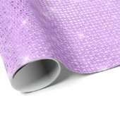 Lavande Lila Amethyst Plum Funkelnd Sequins Geschenkpapier (Rolleneckpunkt)