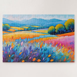 "Lavande Serenité" weite Landschaft Provence Puzzle