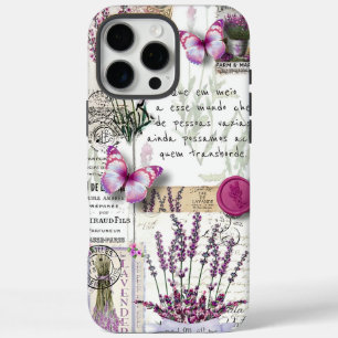 Lavande und Schmetterling Vintage Pariser Träume iPhone 16 Pro Max Hülle