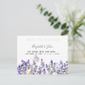 Lavander Butterflies Botanical Ankündigungspostkarte (Stehend Vorderseite)