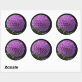 Lavander Dahlia Runder Aufkleber (Blatt)