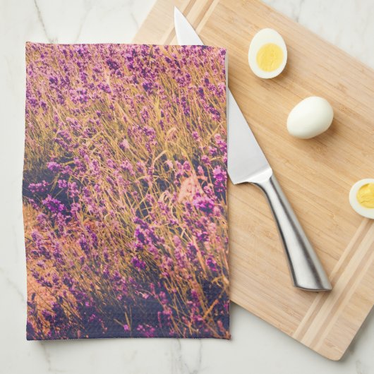 Lavander Geschirrtuch (Viertel Falte)