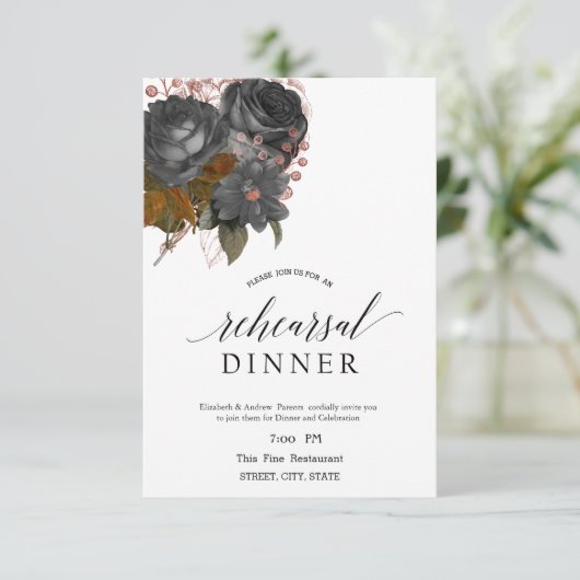 Lavander Greenery Probe Dinner Einladung (Stehend Vorderseite)