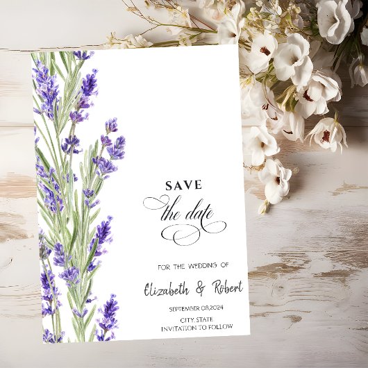 Lavander Greenery Save the Date