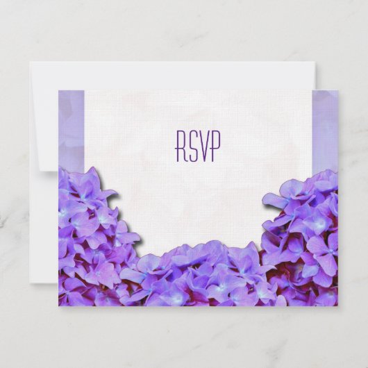 Lavander Hydrangeas UAWG RSVP Karte (Rückseite)