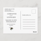 Lavander Lila Simple Save the Date Postkarte (Rückseite)