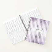 Lavander Metallic Stripes Monogramm-Notebook Notizblock (Innenseite)