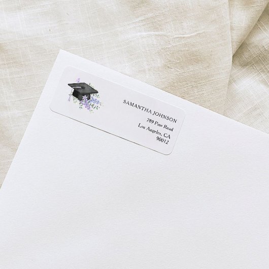Lavander Purple Floral Graduation address 