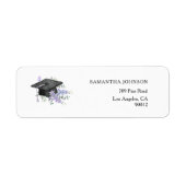 Lavander Purple Floral Graduation address  (Vorne)