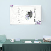 Lavander Purple Floral Graduation welcome banner (Messeveranstaltung)