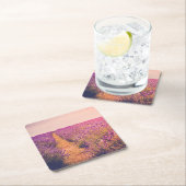 Lavander Rechteckiger Pappuntersetzer (Vor Ort)