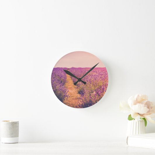 Lavander Runde Wanduhr (Zuhause)