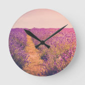 Lavander Runde Wanduhr (Vorderseite)