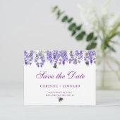 Lavander Simple Elegant Save the Date Postkarte (Stehend Vorderseite)
