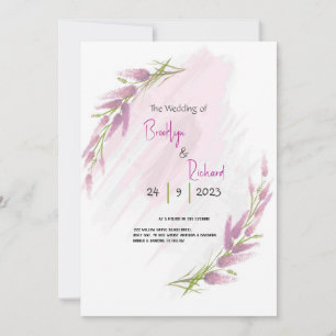 Lavander Wasserfarbenfrohe Blume Einladung