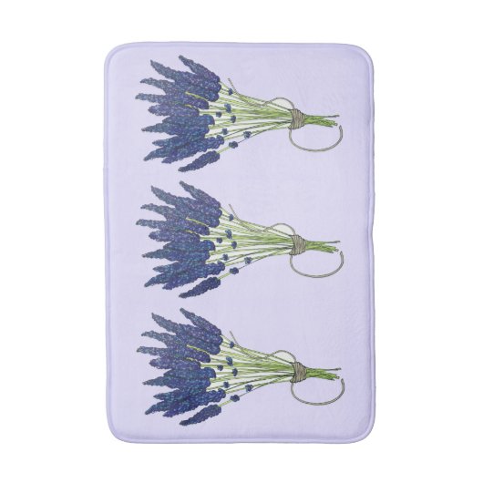 Lavandula Lavender Bunch Kraut Lila Blumengarten Badematte (Vorderseite Vertikal)