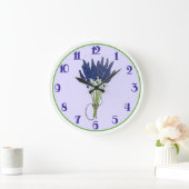 Lavandula Lavender Bunch Kraut Lila Blumengarten Große Wanduhr (Zuhause)