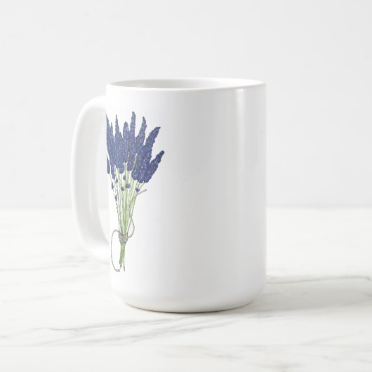 Lavandula Lavender Bunch Kraut Lila Blumengarten Kaffeetasse (Vorderseite Links)
