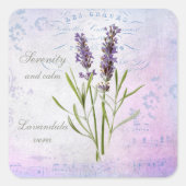Lavandula Vera Serenity and Calm Quadratischer Aufkleber (Vorderseite)