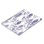 Lavanfelder | Lila Wasserfarben-Blumenmuster Notizblock (Linke Seite)