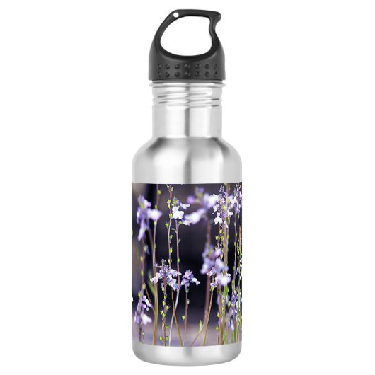 Lavanidelwilde Blumen Edelstahlflasche (Vorderseite)