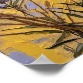Lavanwildblumen auf goldenem texturierten Hintergr Poster (Ecke)