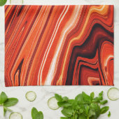 Lavareinstrich-Wirbel Geschirrtuch (Gefaltet)