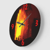 Lavastrom des Hawaiianischen Vulkans Große Wanduhr (Winkel)