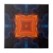 Lavastromplatte Orange dunkle Keramik Fliese (Vorderseite)