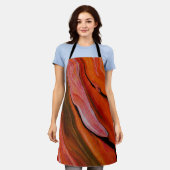 Lavaströmung in verschiedenen Farbtönen roter Schü Schürze (Getragen)