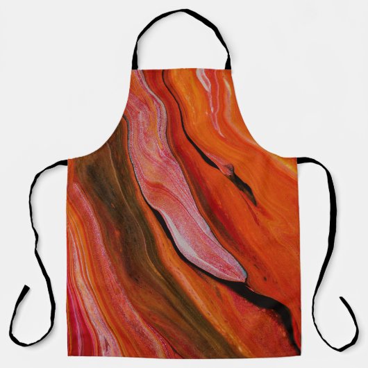 Lavaströmung in verschiedenen Farbtönen roter Schü Schürze (Vorderseite)