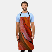 Lavaströmung in verschiedenen Farbtönen roter Schü Schürze (Getragen)