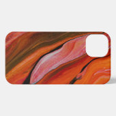 Lavaströmung in verschiedenen Rottönen iPhone Hülle (Rückseite (Horizontal))
