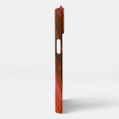 Lavaströmung in verschiedenen Rottönen iPhone Hülle (Rechte Seite)