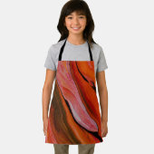 Lavaströmung in verschiedenen Rottönen Schürze (Insitu)