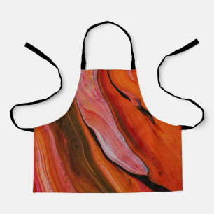 Lavaströmung in verschiedenen Rottönen Schürze