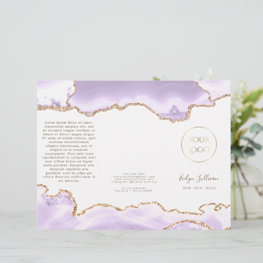 Lavatbroschüre lila (Stehend Vorderseite)