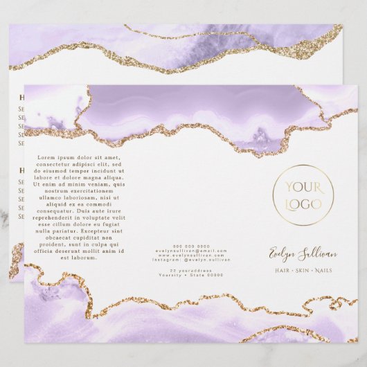 Lavatbroschüre lila (Vorne/Hinten)