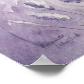 Lavatendel-Feld-Wandkunst | Lila Lavendelblüten. Poster (Ecke)