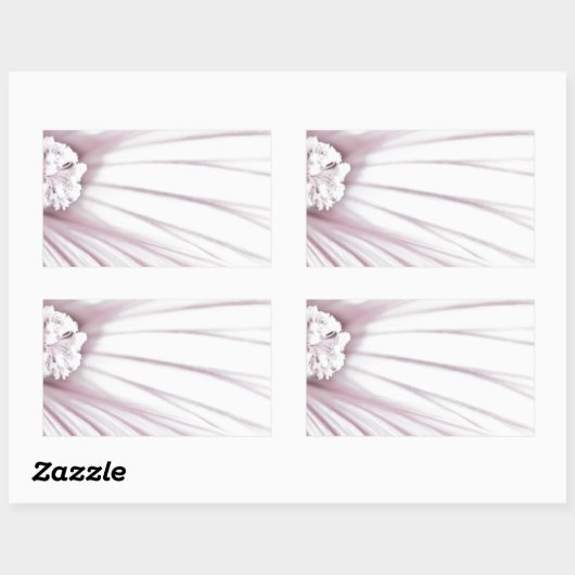 Lavatera Blume Macro Rechteckiger Aufkleber (Blatt)