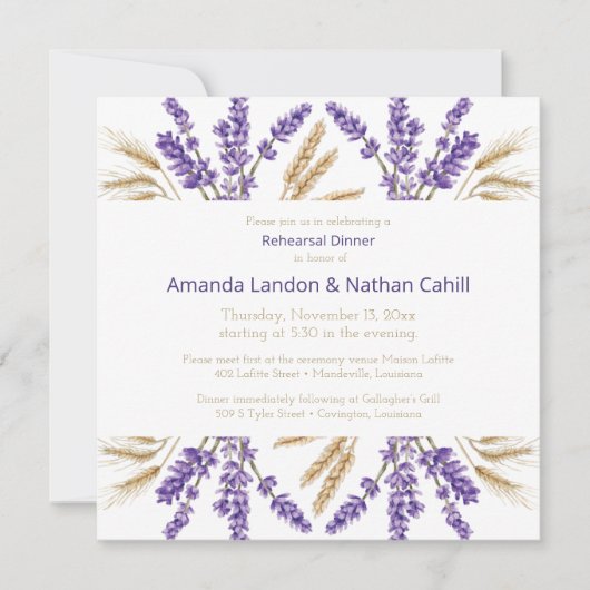 Lavatour & Wheat Probe Dinner Einladung (Vorderseite)